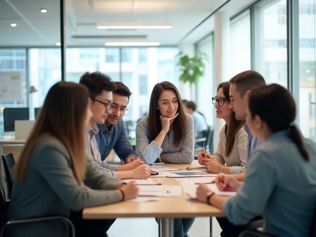 Diverse team collaborating in a modern office setting at NipponFutureTech